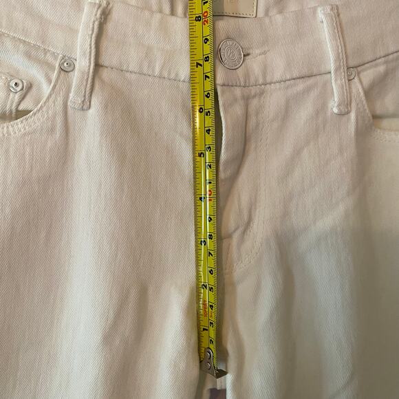Mother The Looker Skinny Jeans Mirror Mirror White Mid Rise Preppy Women's 27 - Picture 11 of 15